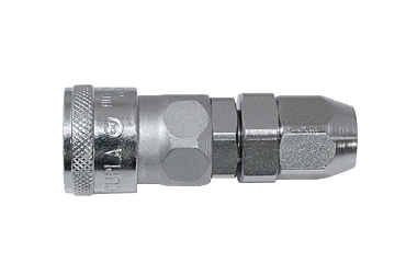 日東工器 鋼鉄製 ロータリナットカプラ ソケットSNR型(ロータリー機構付き)